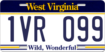 WV license plate 1VR099