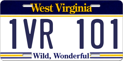 WV license plate 1VR101