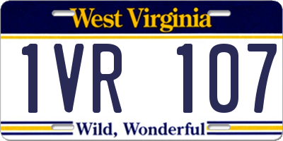 WV license plate 1VR107