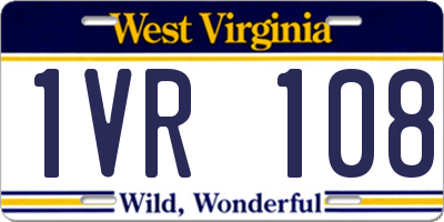 WV license plate 1VR108