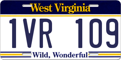 WV license plate 1VR109