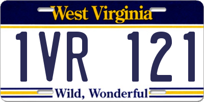 WV license plate 1VR121