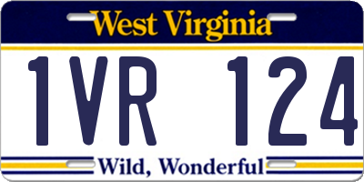 WV license plate 1VR124