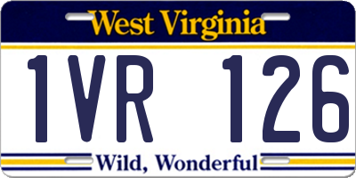 WV license plate 1VR126