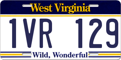 WV license plate 1VR129