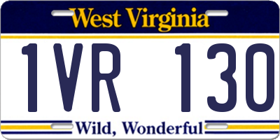 WV license plate 1VR130