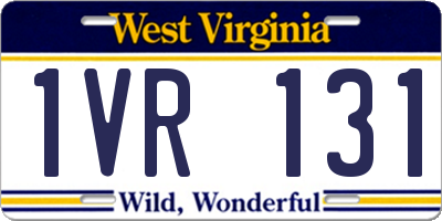 WV license plate 1VR131