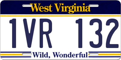 WV license plate 1VR132