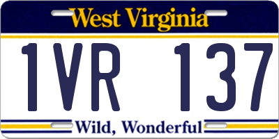 WV license plate 1VR137