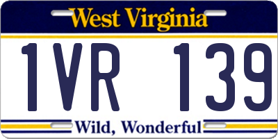 WV license plate 1VR139
