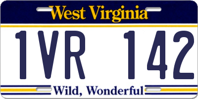 WV license plate 1VR142
