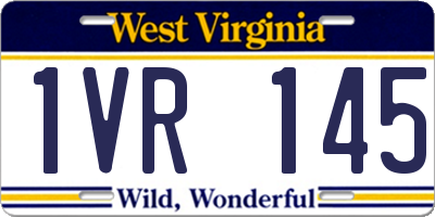 WV license plate 1VR145