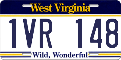 WV license plate 1VR148