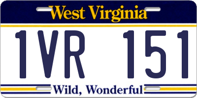 WV license plate 1VR151