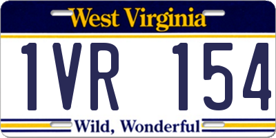 WV license plate 1VR154
