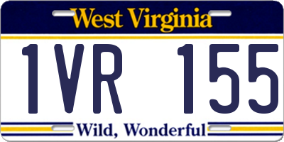 WV license plate 1VR155