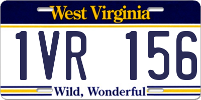WV license plate 1VR156