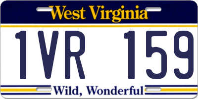 WV license plate 1VR159