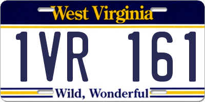 WV license plate 1VR161