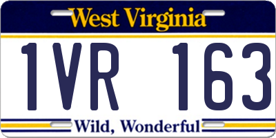 WV license plate 1VR163
