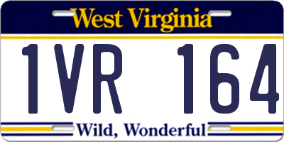 WV license plate 1VR164
