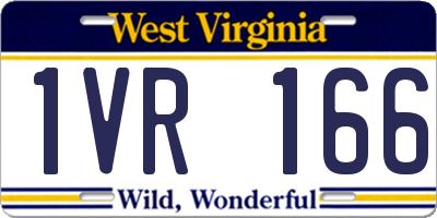 WV license plate 1VR166