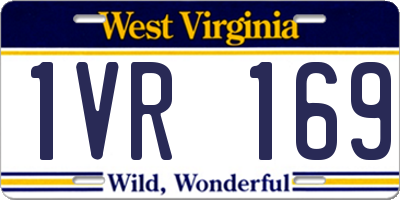 WV license plate 1VR169