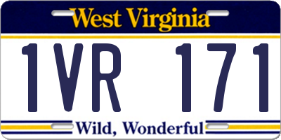 WV license plate 1VR171