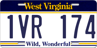 WV license plate 1VR174