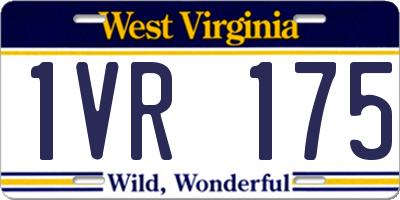 WV license plate 1VR175