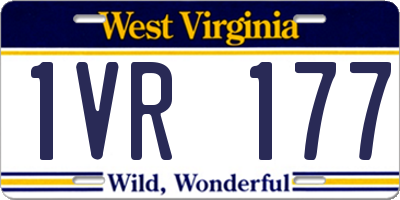WV license plate 1VR177
