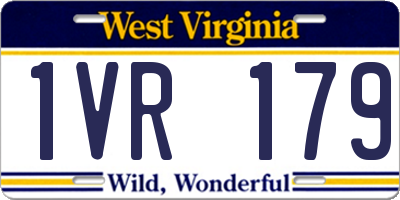 WV license plate 1VR179