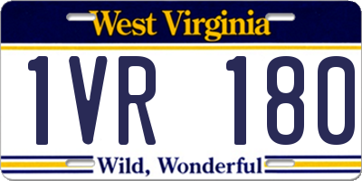 WV license plate 1VR180