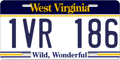 WV license plate 1VR186