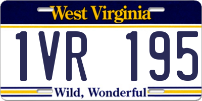 WV license plate 1VR195
