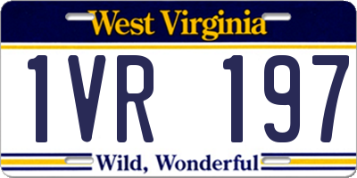 WV license plate 1VR197