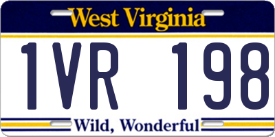 WV license plate 1VR198