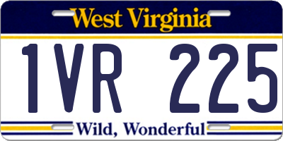 WV license plate 1VR225