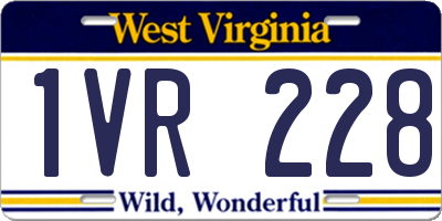 WV license plate 1VR228