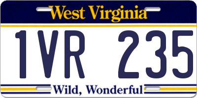WV license plate 1VR235