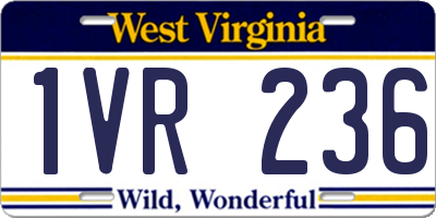 WV license plate 1VR236