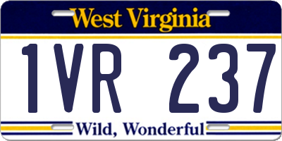 WV license plate 1VR237