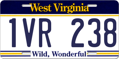 WV license plate 1VR238