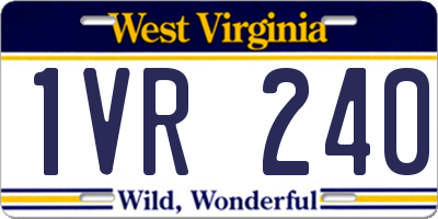 WV license plate 1VR240