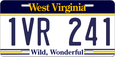 WV license plate 1VR241