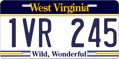 WV license plate 1VR245