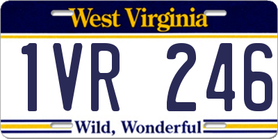WV license plate 1VR246