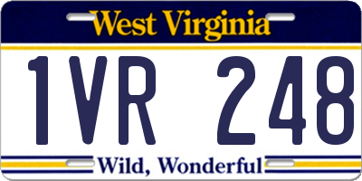 WV license plate 1VR248