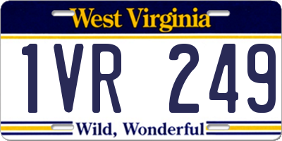 WV license plate 1VR249