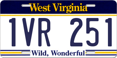 WV license plate 1VR251